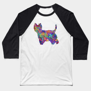 Westie dog watercolor Baseball T-Shirt